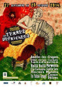 Affiche festival Les Terres Défrichées 2014 saison culturelle du Forum 2014 2015